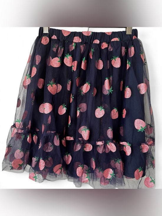 Smak Parlour Dresses & Skirts - Smak Parlour Glitter Strawberry Tulle Skirt - Navy Pink